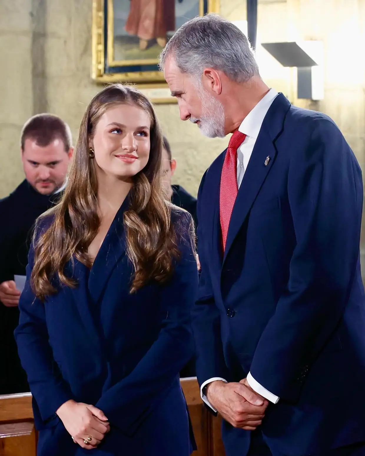 La princesa Leonor mayor con su padre el rey Felipe VI