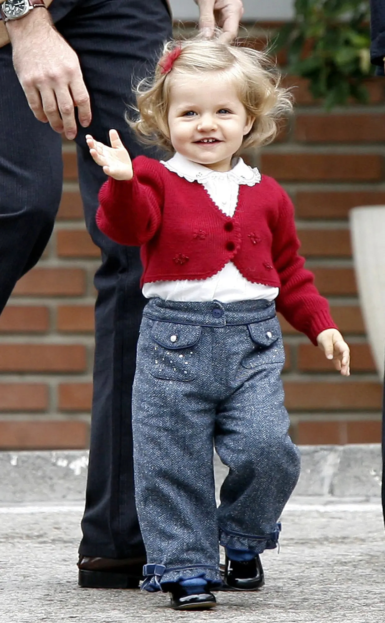 La princesa Leonor bebe