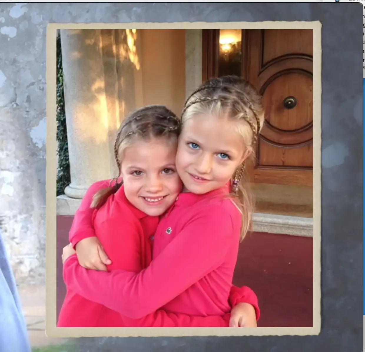 La princesa Leonor y la infanta Sofía niñas
