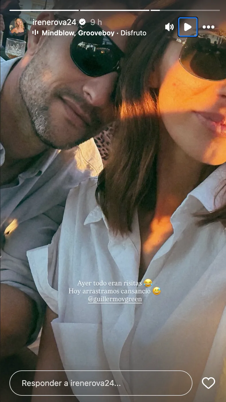Irene Rosales en su primer story con Guillermo