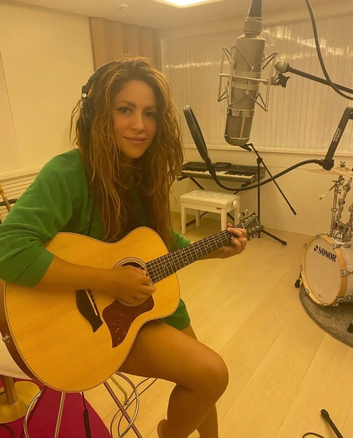 El estudio de música que había en la antigua casa de Shakira y Piqué