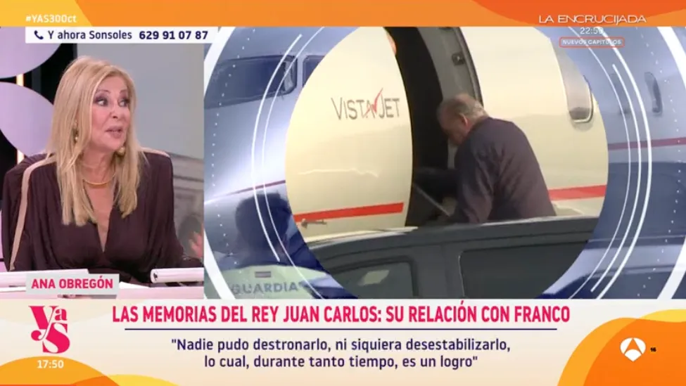Ana Obregón en Y ahora Sonsoles hablando del rey emérito Juan Carlos I