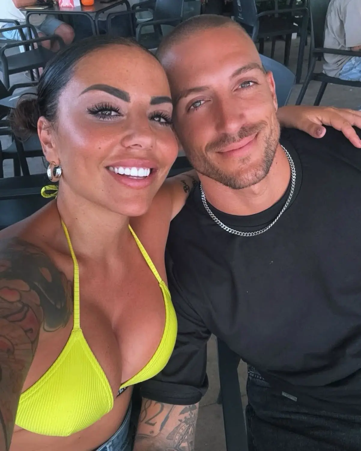 Rubén Torres y su novia