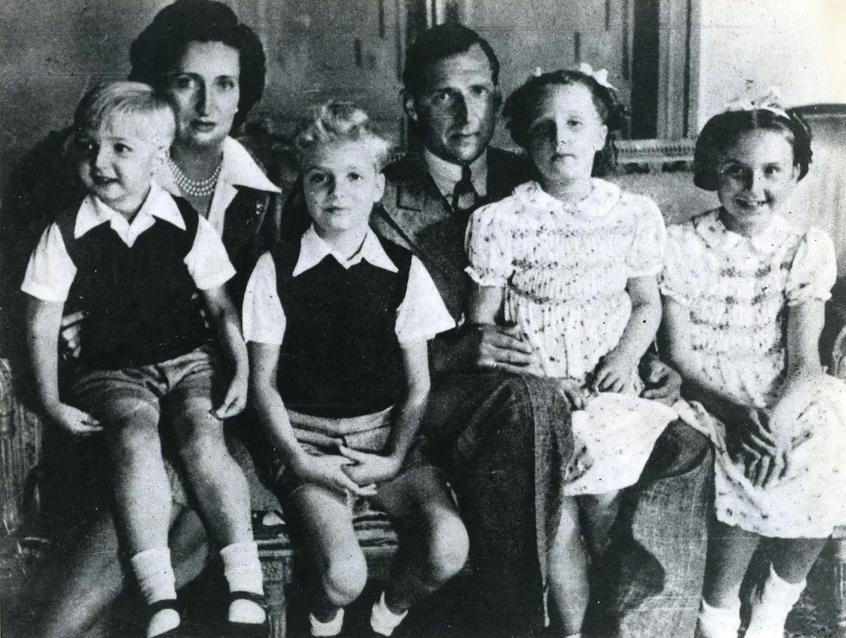 Juan Carlos con su familia