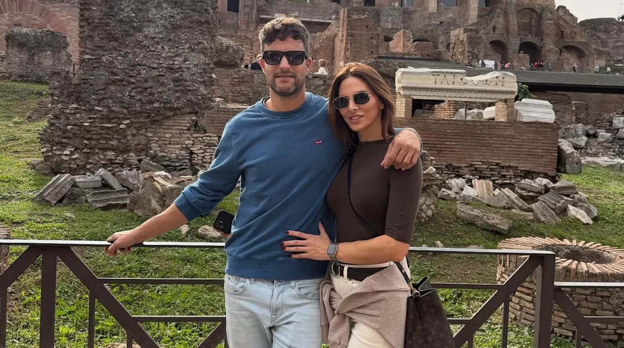 Irene Rosales y Guillermo posan en Roma durante su primera escapada juntos (Instagram)