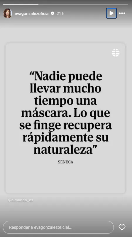 Eva González ha lanzado un mensaje en redes que apuntaba a Cayetano Rivera.