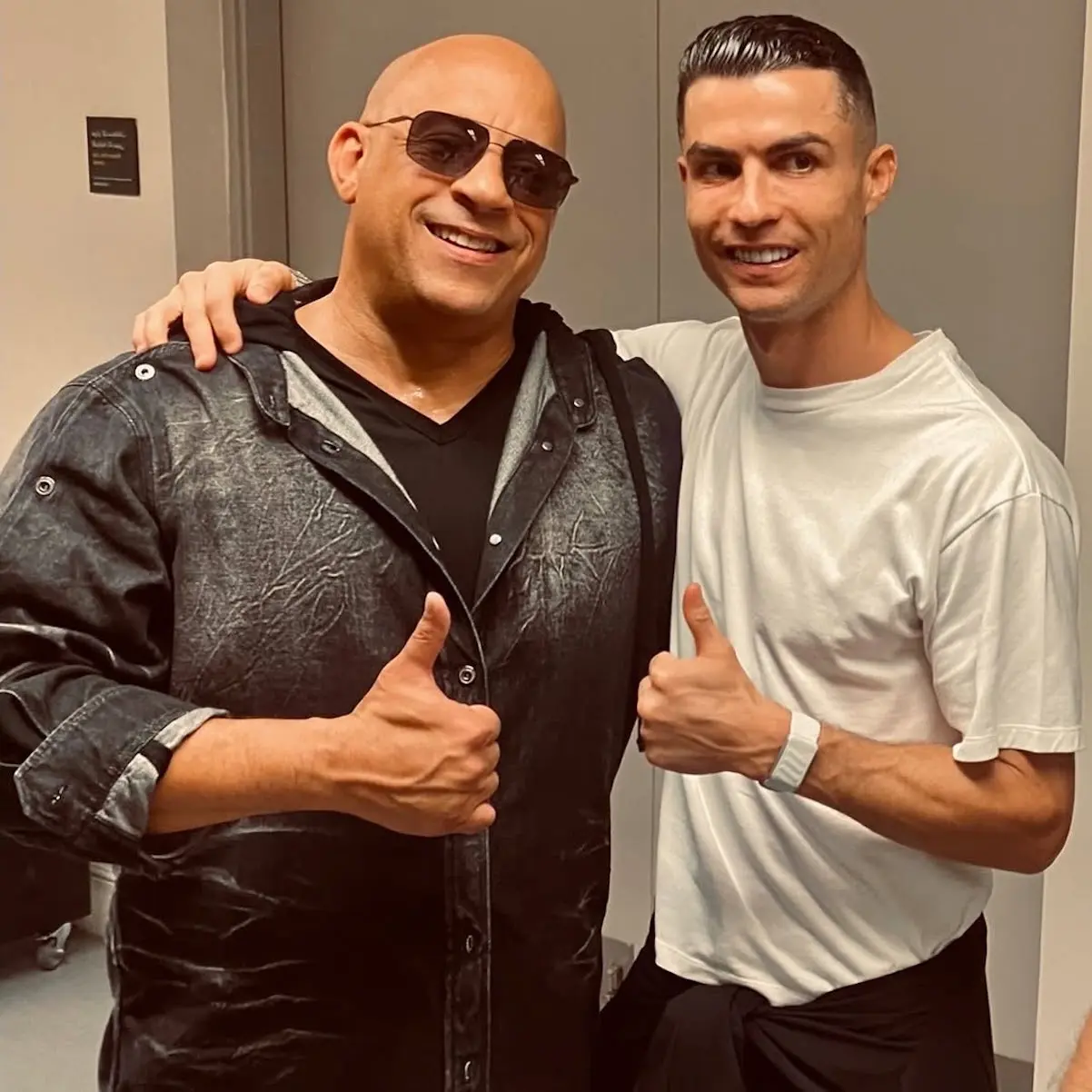 Cristiano Ronaldo con Vin Diesel.