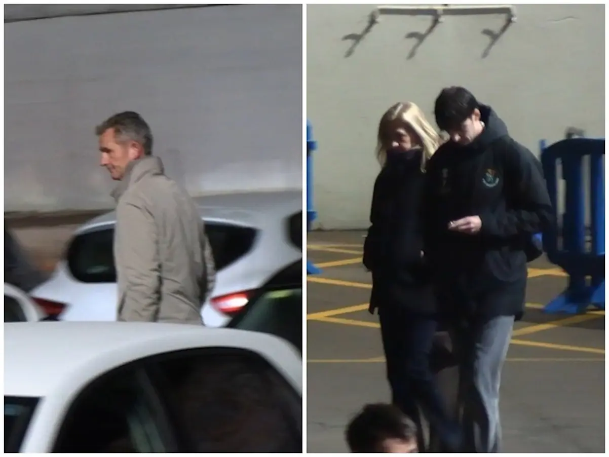 Iñaki Urdangarín y la infanta Cristina, con su hijo Pablo, han abandonado el pabellón del Fraikin BM Granollers por separado