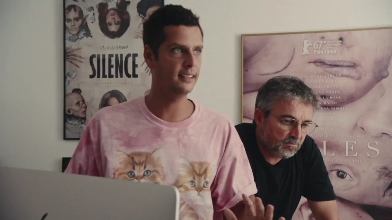 Eduardo Casanova con Jordi Évole.