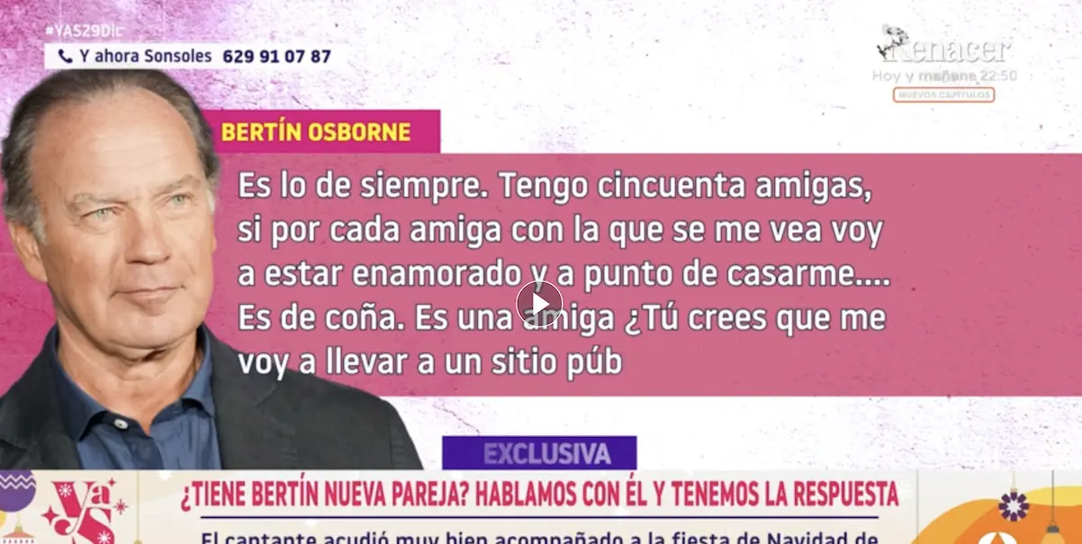 Bertín Osborne nueva amiga