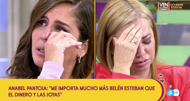 Belén Esteban y Anabel Pantoja rompen a llorar