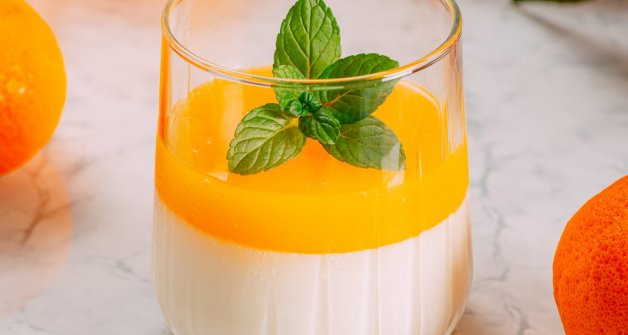postre de mandarina y yogur